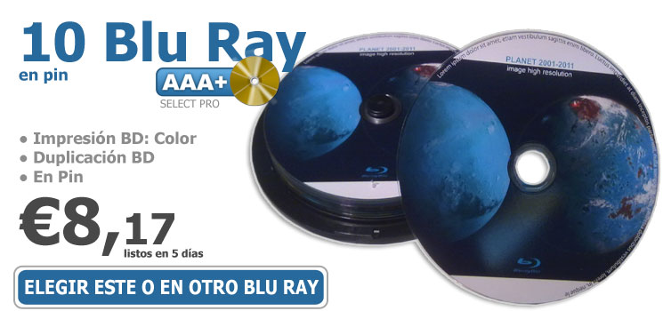 Duplicaci�n Blu Ray, Impresi�n Blu Ray
