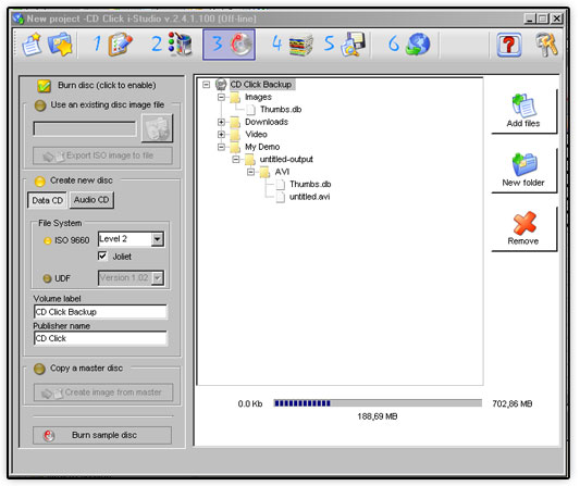 CDCLick i-Studio: Grabar Datos CD, DVD Blu Ray