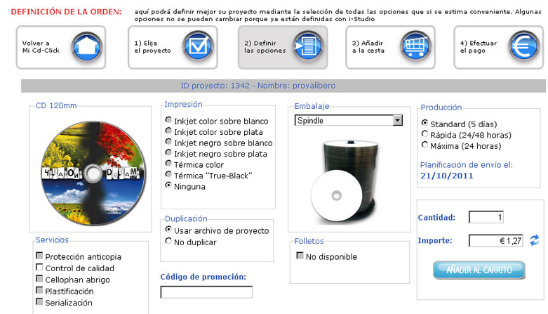 CDClick i-Studio, C�mo Pedir su Proyecto